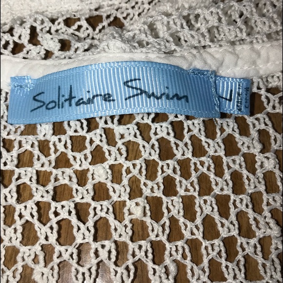 White Crochet Swimsuit Coverup Tunic - Picture 6 of 11